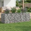 vidaXL Gabion upph&ouml;jd s&auml;ng Silver 180 x 60 x 55 cm Galvaniserat St&aring;l