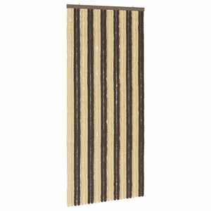 vidaXL Insektsgardin Chenille M&ouml;rkbrun och beige 100 x 220 cm 100% PP