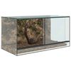 vidaXL Reptil- och amfibiehabitat med lagring Vit 80 x 40 x 40 cm Glas