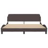 vidaXL Bed Frame "Dover" Dark Brown 180x200 cm Fabric