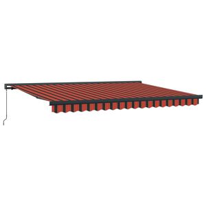 vidaXL Utdragbar markis Orange och Svart 400 &times; 300 cm