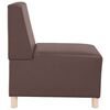 vidaXL Modulsofa utan armst&ouml;d 2 pcs Brun 55 x 74 x 82 cm Konstl&auml;der