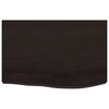 vidaXL Bänkskiva badrum mörkbrun 60x50x(2-4) cm behandlat massivt trä