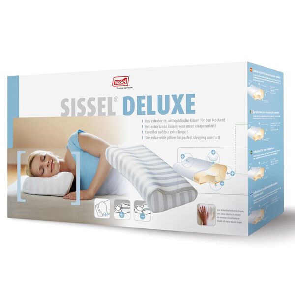 Sissel Ortopedisk Kudde Deluxe 63x33x(10-12) cm vit SIS-110.003