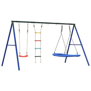 vidaXL Gungst&auml;llning med gunga, stege, dr&ouml;mgunga