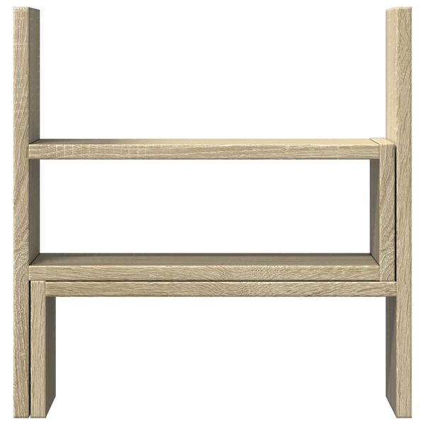 vidaXL Skrivbordshylla justerbar sonoma-ek 40x17x41 cm konstruerat tr&auml;