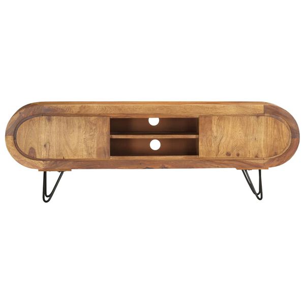 vidaXL Tv-b&auml;nk 140x30x45 cm massivt sheshamtr&auml;