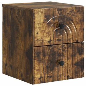 vidaXL V&auml;ggmonterat S&auml;ngbord R&ouml;kt ek 33 x 34,5 x 40 cm Konstruerat tr&auml;