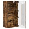 vidaXL Väggmonterat skåp Rökfärgad ek 55 x 29 x 100 cm Konstruerat trä