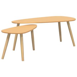 vidaXL Soffbord 2 st massiv furu brun