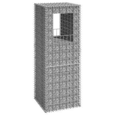 vidaXL Gabionkorg stolpform 50x50x140 cm järn
