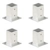 vidaXL Stolpfot 4 st galvaniserad metall 81 mm