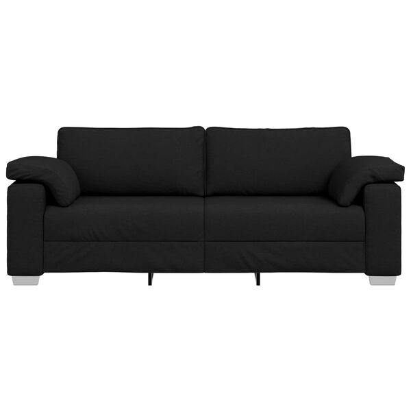 vidaXL Soffa Svart 219 x 77 x 82 cm tyg