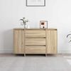 vidaXL Sideboard med l&aring;da Sonoma-ek 120 x 41 x 75 cm Konstruerat tr&auml;