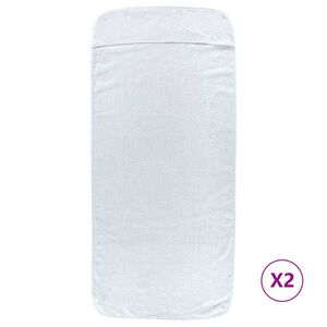 vidaXL Badhanddukar 2 st vita 60x135 cm tyg 400 gsm
