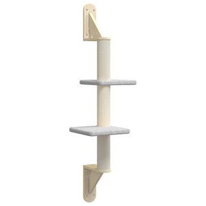 vidaXL V&auml;ggmonterat kl&ouml;str&auml;d med kl&ouml;spelare ljusgr&aring; 108 cm