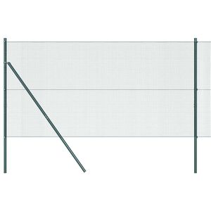 vidaXL Svetsat tr&aring;dgaller markf&auml;ste 50 x 1 m PVC-belagda st&aring;l Gr&ouml;n