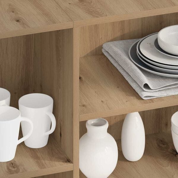 vidaXL Sideboard Artisan Ek 120 x 30 x 75 cm Konstruerat tr&auml;