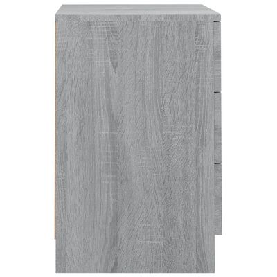 vidaXL Sängbord 2 st grå sonoma 38x35x56 cm konstruerat trä