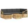 vidaXL Utomhussoffset 7 pcs Vit och antracit Polyester
