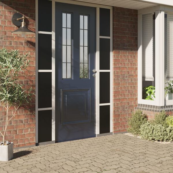 vidaXL F&ouml;nsterfilm statisk frostad frostad svart 90x500 cm PVC