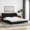 vidaXL Bed with Mattress "Hvar" Black 180x200 cm Fabric