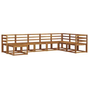 vidaXL Utomhussoffset med kudde 8 pcs Naturlig och Antracit