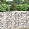 vidaXL Gabion trapets upph&ouml;jd galvaniserat st&aring;l 80x20x100 cm