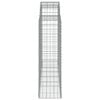 vidaXL Gabioner bågformade 18 st 200x50x140/160 cm galvaniserat järn