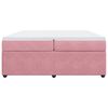 vidaXL Rams&auml;ng med madrass rosa 200x200 cm sammet