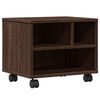 vidaXL Skrivarst&auml;ll med hjul brun ek 41x32x34,5 cm
