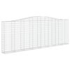 vidaXL Gabion b&aring;gformad 400x30x140/160 cm galvaniserat j&auml;rn