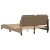 vidaXL Bed Frame with LED without Mattress "Zadar" Cappuccino 140x190 cm