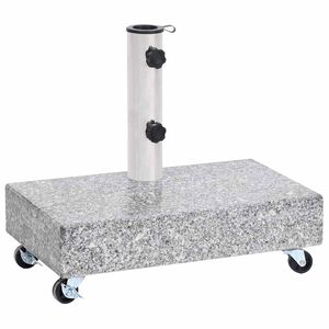 vidaXL Parasollfot ljusgr&aring; 45x25x8,3 cm granit