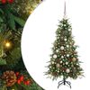 vidaXL Plast Hingad Julgran med 150 LED-lampor Gr&ouml;n 120 cm PE och PVC