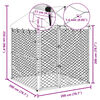 vidaXL Hundg&aring;rd med tak silver 2x2x2,5 m galvaniserat st&aring;l
