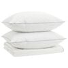 vidaXL 90% G&aring;sdun T&auml;cke Set FULDA 3 st 140 x 220 cm Sommar 100 GSM Vit