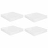 vidaXL Sv&auml;vande v&auml;gghyllor 4 st vit h&ouml;gglans 23x23,5x3,8 cm MDF