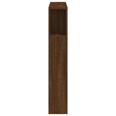 vidaXL Sänggavel LED brun ek 100x18,5x103,5 cm konstruerat trä