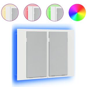 vidaXL Spegelsk&aring;p med LED vit 60x12x45 cm akryl