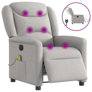 vidaXL Elektrisk massagef&aring;t&ouml;lj molngr&aring; tyg