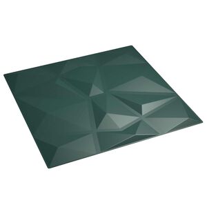vidaXL V&auml;ggpaneler 24 st 50 x 50 cm Gr&ouml;n XPS Skum