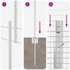 vidaXL Stängsel med stolpe Silver 1,2 x 50 m Stål