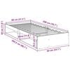 vidaXL Dagb&auml;dd utan madrass vit 80x200 cm massiv furu