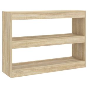 vidaXL Bokhylla/Rumsavdelare sonoma-ek 100x30x72 cm
