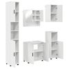 vidaXL Badrumsm&ouml;belset 5 st H&ouml;gblanka vita 61 x 35 x 64 cm