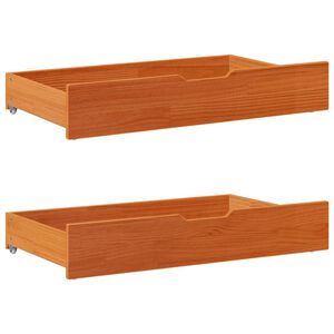 vidaXL S&auml;ngl&aring;dor 2 st vaxbrun 95x55x17 cm massiv furu