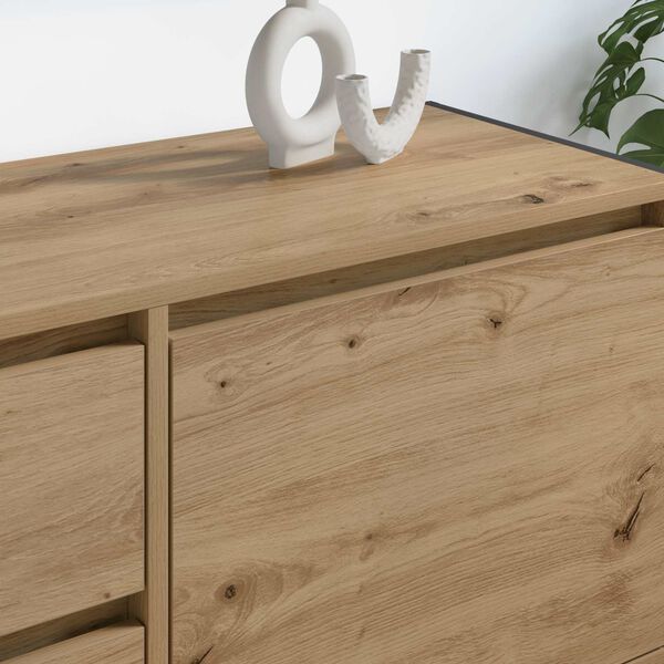 vidaXL TV-sk&aring;p med l&aring;da Artisan Ek 100 x 36 x 49.5 cm Konstruerat tr&auml;