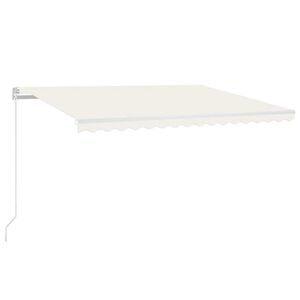 vidaXL Automatisk markis 450x300 cm gr&auml;ddvit