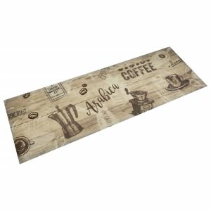 vidaXL K&ouml;ksmatta maskintv&auml;ttbar kaffe brun 60x180 cm sammet